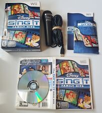 Disney Sing It: Family Hits (Nintendo Wii, 2010) Complete CIB Mic Manual Box 
