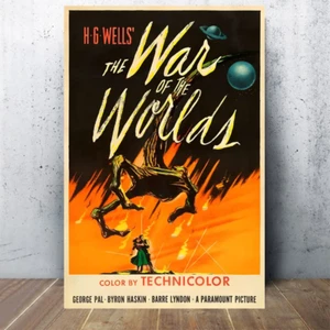 War of the Worlds 1953 Sci-Fi Canvas Reproduction Poster 30 x 45cm Free Post - Picture 1 of 7