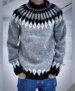 Nordic Fair Isle Hand Made Sweater- Small - Picture 1 of 7