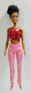 Fits Barbie Party Doll Clothes Stretch Handmade Red Top Pink Pants 11.5 " New - Picture 1 of 11