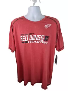 NHL Detroit Red Wings Official Polyester Hockey Red T-Shirt Size XL - Picture 1 of 6