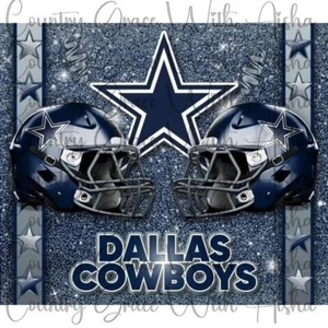 20oz Skinny Tumbler Sublimation Transfer Print Cowboys Football Ready To Press - Picture 1 of 1