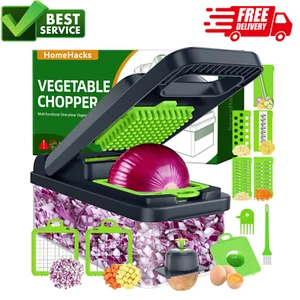 Vegetable and Fruit Food Chopper & Spiralizer with Container for Kitchen Gadgets - Picture 1 of 8