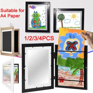 Kids Art Frames Children Art Projects Wooden Artwork Display Hold 150 Pictures - Picture 1 of 16