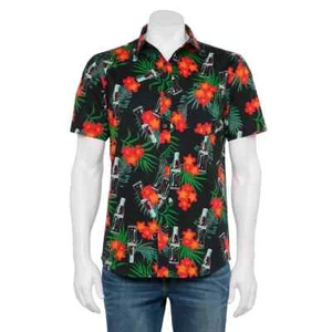 Coca Cola Hawaiian Shirt Novelty Men's Small Cabana - Picture 1 of 1