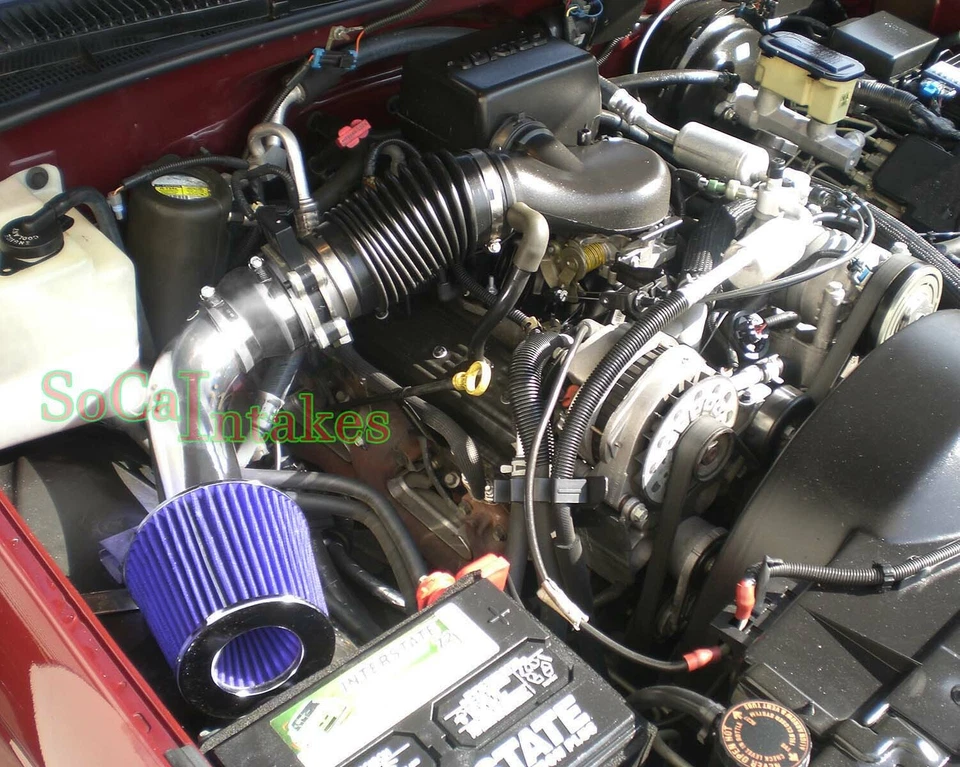 Kit y filtro de sistema de admisión de aire negro azul para Chevrolet C1500 96-99 con 5,0/5,7 L Foto 1 de 1