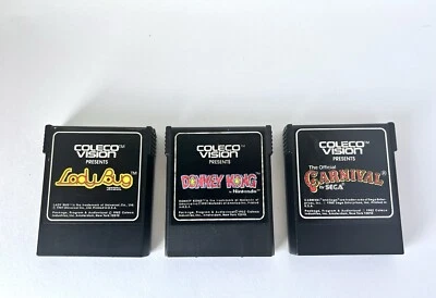 Lote De 3 Juegos Colecovision Ladybug Donkey Kong Carnaval Vintage FUNCIONA Foto 1 de 4