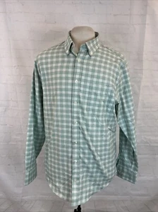SLIM Charles Tyrwhitt Men's White & Green Plaid Cotton Dress Shirt L $98 - Picture 1 of 8