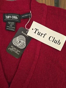 TURF CLUB Women's Alpaca Wool Vest Burgundy Size S - Picture 1 of 6