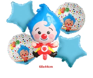 New Plim Plim Clown Foil Helium Balloon Birthday Party Decoration Set - Picture 1 of 11