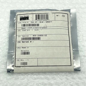 SEALED Cisco GLC-SX-MM= 800-23859-02 1000BASE-SX Optical LC Transceiver Module - Afbeelding 1 van 2