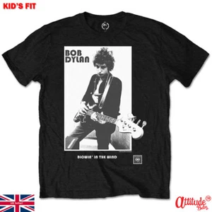 Bob Dylan Kids T Shirts-Official-Blowin In The Wind-Kids Rock Tee Shirts-Dylan - Imagen 1 de 2