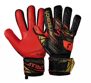 Reusch Herren Attract Grip Torwart schwarz rot Fußball Freizeit Handschuhe 5570815-7075 - Bild 1 von 7