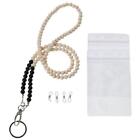 Wooden Accessories Natural Stone Key Lanyard Cute   Office