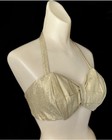 Vtg 50s Elon John Weitz Gold Lame Bikini Sun Top Bra Burlesque VLV Pin Up