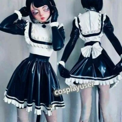 Vestido de pvc Sissy Maid con cerradura uniforme cosplay disfraz envío gratuito00 Foto 1 de 4