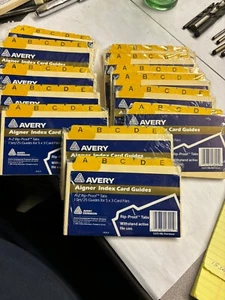 Avery Aigner Index Card Guides A-Z Rip Proof Tabs 1 Set of 25 3x5 Card Files - Picture 1 of 1