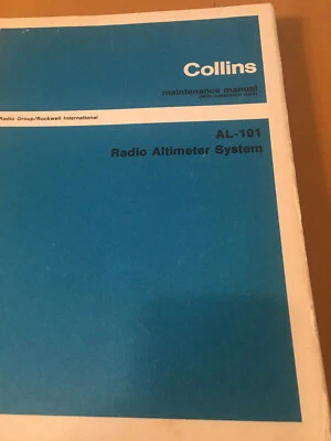 Radio Altímetro Rockwell Collins AL-101 Manual de Instalación, Operaciones y Mantenimiento de Rampa Foto 1 de 4