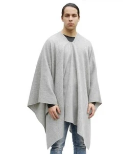 Thick Alpaca Wool Poncho For Women Men Alpaca Cloak Alpaca Cape Coat Solid Color - Picture 1 of 18