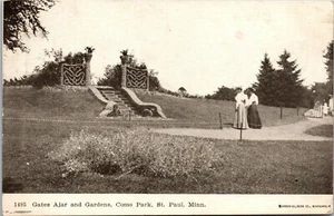 Vtg St Paul Minnesota MN Como Park Gates Ajar and Gardens pre-1907 UDB Postcard - Picture 1 of 2