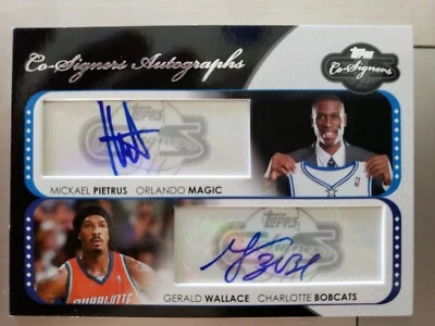 2008 TOPPS CO-SIGNERS MICKAEL PIETRUS/GERALD WALLACE AUTOS  #'D 209/240.... - Image 1 of 4
