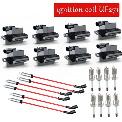 8 Ignition Coils +8 Spark Plugs+8 Wires For 2000-2006 Chevrolet Suburban 1500 - Image 1 of 4