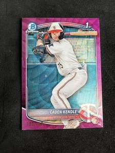 CADEN KENDLE 2025 BOWMAN CROMO 1er REFRACTOR ONDA FUCSIA /199 - Imagen 1 de 2