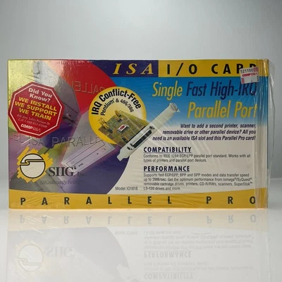 SIIG Parallel Pro ISA I/O Card Single Fast High-IRQ Parallel Port - Image 1 of 4