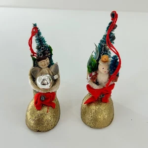 2 Addobbi Stivali Natalizi Vintage con Statuine e Alberi Giappone - Foto 1 di 6