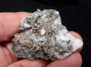 47mm NATURAL SILVER CRYSTALS in CALCITE from Morocco. - Bild 1 von 10