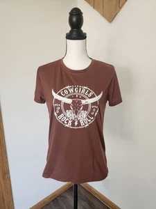 SHEIN Rock & Roll Cowgirl Graphic T Shirt - Picture 1 of 4