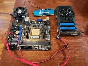 MSI FM2-A55M-E33, Socket FM2, Motherboard Lot,Untested, For Parts or Repair - Photo 1/23