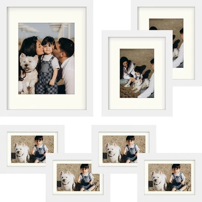 , Gallery Wall Frame Set of 7 Multiple Sizes 11X14, 8X10, 5X7 Picture Frame Coll - Image 1 of 4
