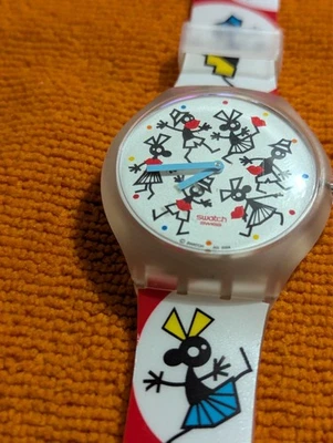 Reloj Swatch Touch Time For A Kiss Funcionando Raro Coleccionable De Colección Foto 1 de 2