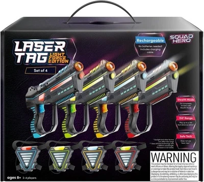 Squad Hero Rechargeable Laser Tag Guns Light Force Edition- Set Of 4 - Image 1 of 4