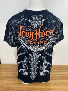Iron Horse Saloon Grafik T-Shirt Herren World Famous XL Ormond Beach Biker schwarz - Bild 1 von 14