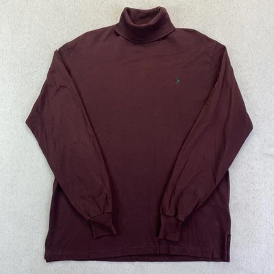 Camisa Polo Ralph Lauren De Colección Para Hombres XL Borgoña Cuello Alto Hecha en EE. UU. Años 90 Foto 1 de 4