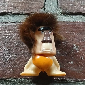 VTG 1960's LOUIS MARX & CO. 3" CAVEMAN JAPAN FUR HAIR MOVABLE HEAD  - Picture 1 of 10
