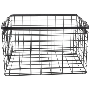 Wrought Iron Firewood Basket Fireplace Organizer Extra Large Wire - Picture 1 of 12