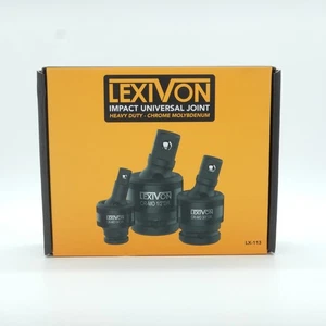 LEXIVON Schlagschrauber Kreuzgelenk-Gelenksatz 1/4" 3/8" 1/2" Kugelkopf NEU - Bild 1 von 4