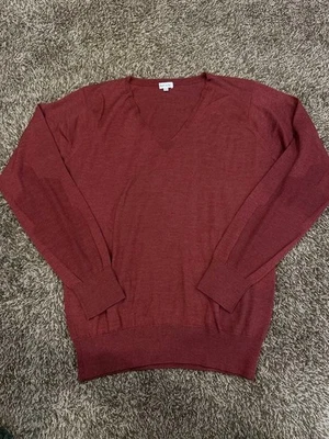 Paul Smith Red Cashmere/Wool V-Neck Sweater L - Image 1 of 4