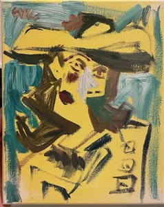 8x10 Picasso Cubista Mujer Retrato Pintura al Óleo Lienzo Firmado BVC 2025 - Imagen 1 de 1