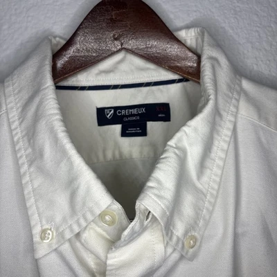 Mens Cremieux Long Sleeve Button Down Shirt Cotton Off White Size -XXL - Image 1 of 4