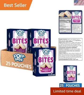 Bocados de pastelería horneados favoritos para niños - sabor a rollo de canela esmerilada, ¡cajas de 5 x 7 oz! Foto 1 de 4