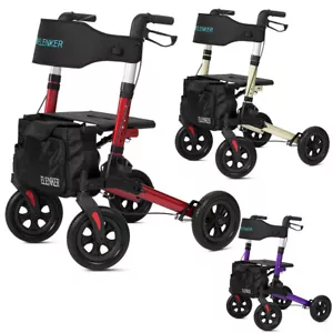 ELENKER Deluxe Medical Aid Rollator Walker Rolling Walker Mobility Wheelchair US - Picture 1 of 26