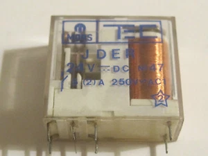 1pcs MORS TEC JDER 24VDC N°47 250VAC 2A Relay - Imagen 1 de 2