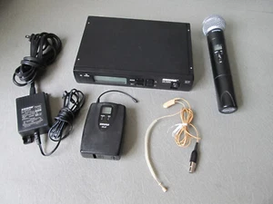 Shure ULXS4 J1 Receiver, ULX2/SM58 Microphone, ULX 1 Bodypack, Ear 554-590 MHz - Picture 1 of 11