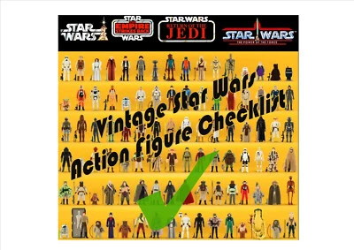 VINTAGE STAR WARS Action Figure Check List 1977-85 Collect All 96 Kenner/Palitoy