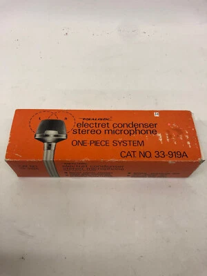 Realistic Electret Condenser Stereo Microphone Cat No. 33-919A - Tested, Works - Image 1 of 4