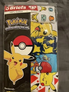Boys Pokemon Gotta Catch ‘Em All Briefs Size 6 Package of 5 Briefs New - Picture 1 of 2